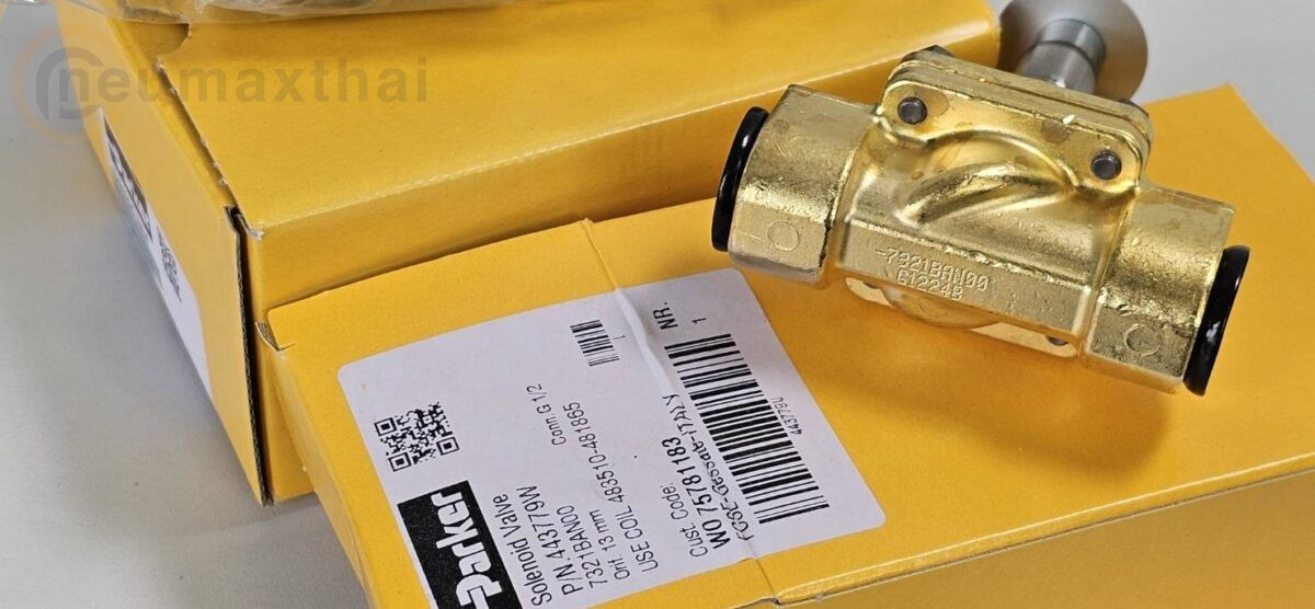 ส่ง Parker solenoid valve 7321BAN00  (NC) ไฟ 220V ให้ลูกค้า 2 ชุด