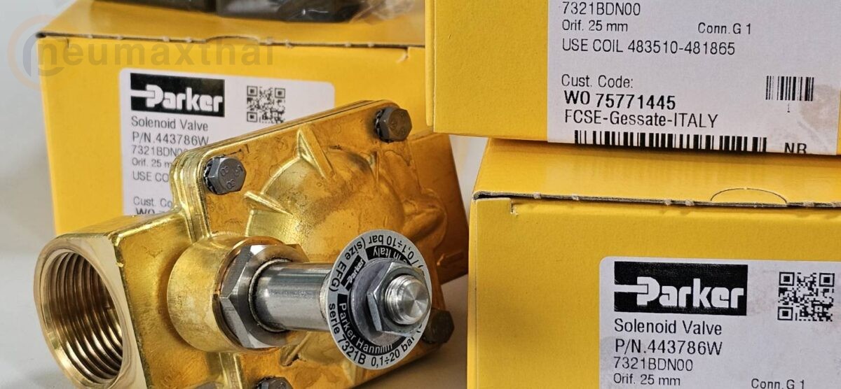 ส่ง Parker 2/2 Solenoid valve 1″ 7321BDN00 , Coil DZ06-AC220 ให้ลค. 3 ชุด