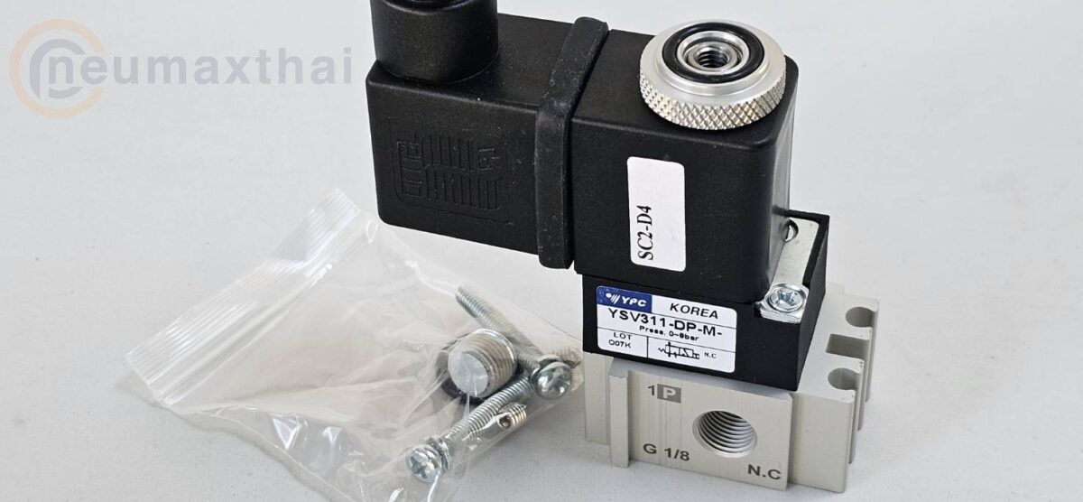 ส่ง Solenoid valve 1/8″ ครับ , YSV311-DP-SC2-CN2-D4 3/2 SOLENOID VALVE 1/8″ DC24V , “YPC”