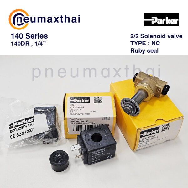 Parker 140 Series 2/2 Solenoid valve , NC , Direct operage