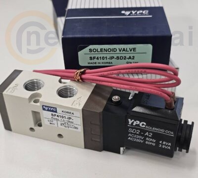 ส่ง Solenoid valve SF4101-IP-SD2-A2 5/2 SOLENOID VALVE 1/4″ AC220V , “YPC”