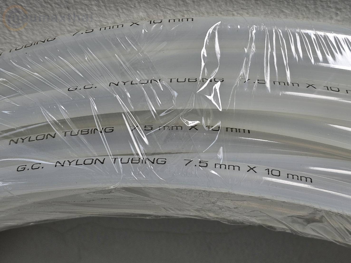 NY-1075W NYLON TUBE 10X7.5, WHITE , "GC"