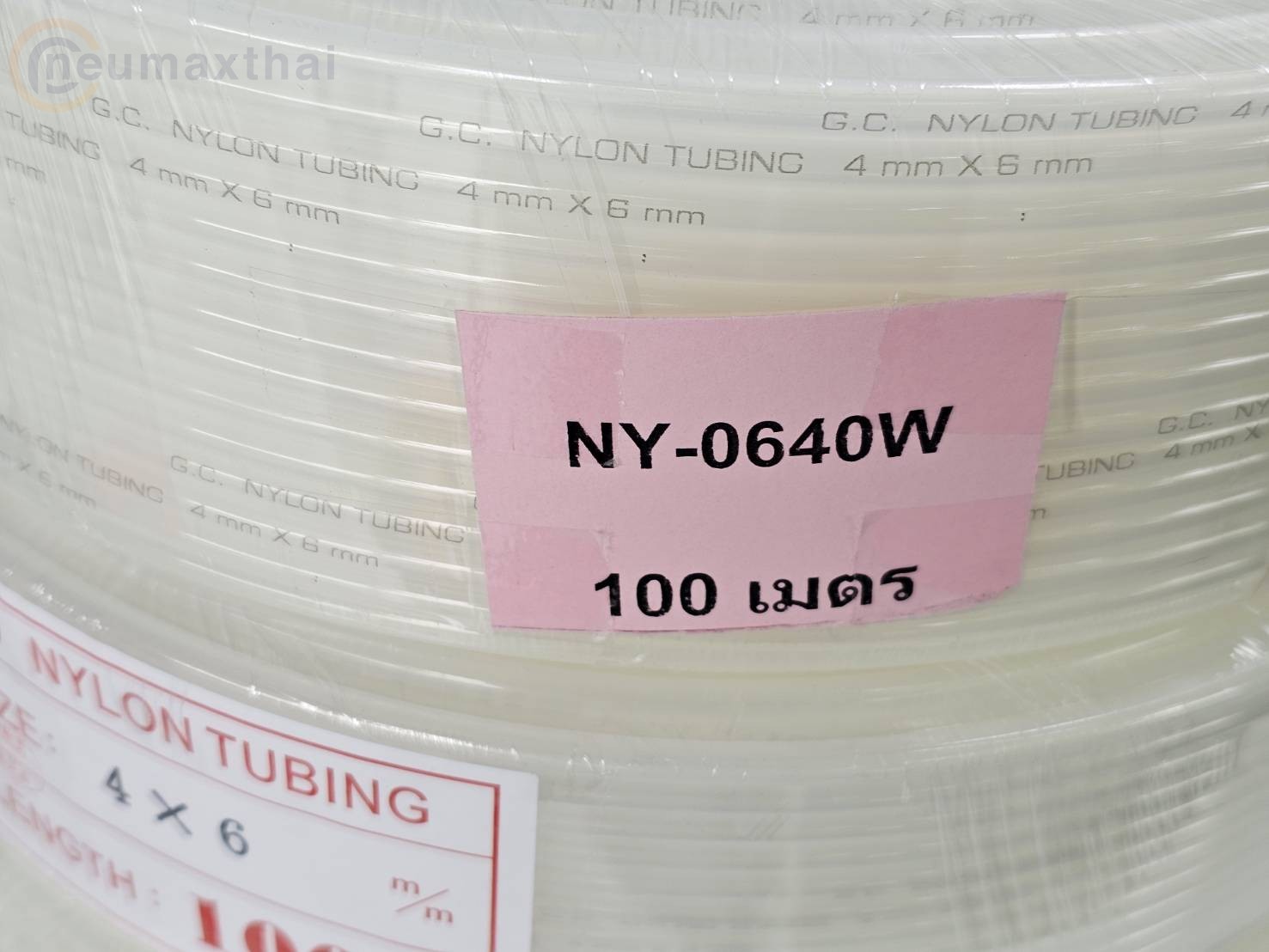 NY-0640W NYLON TUBE 6x4mm 100M/ROLL ,"WHITE" ,"GC"