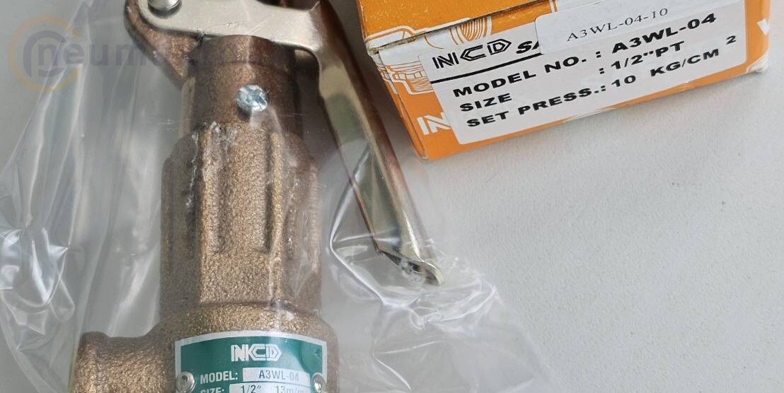 ส่ง A3WL-04-10 SAFETY RELIEF VALVE 1/2″ , 10Kgf/cm2 , มีด้าม , “NCD”
