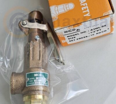 ส่ง A3WL-04-10 SAFETY RELIEF VALVE 1/2″ , 10Kgf/cm2 , มีด้าม , “NCD”