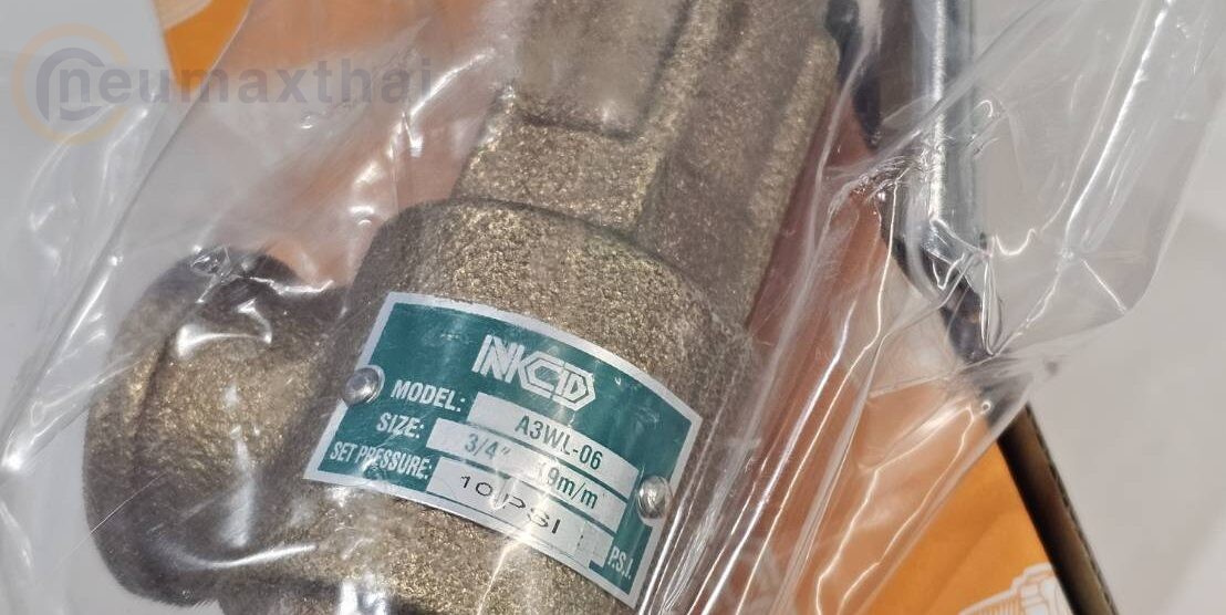 ส่ง safety valve 10 psi ,A3WL-06-3.5 SAFETY VALVE 3/4″ , SET 10 PSI, มีด้าม ,”NCD”