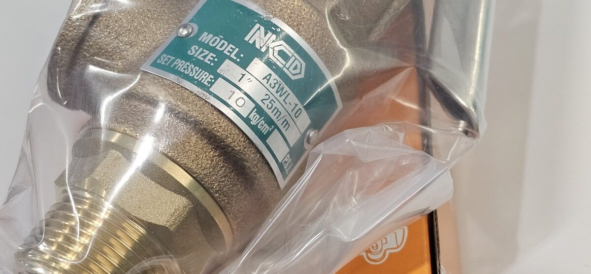 ส่ง A3WL-10-20 SAFETY RELIEF VALVE 1″ , 20Kgf/cm2 ,มีด้าม , “NCD”