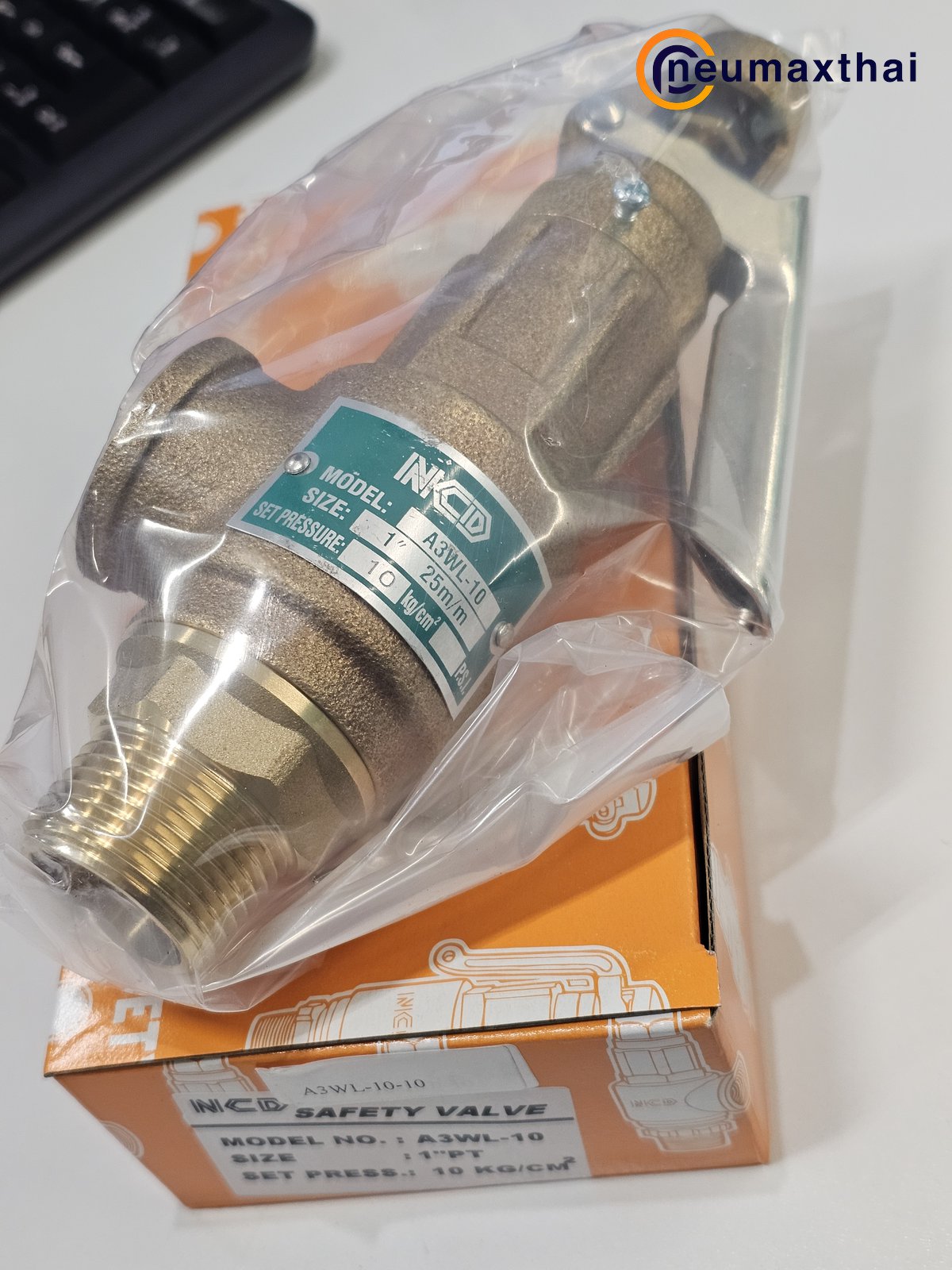 A3WL-10-20 SAFETY RELIEF VALVE 1″ , 20Kgf/cm2 ,มีด้าม , “NCD”