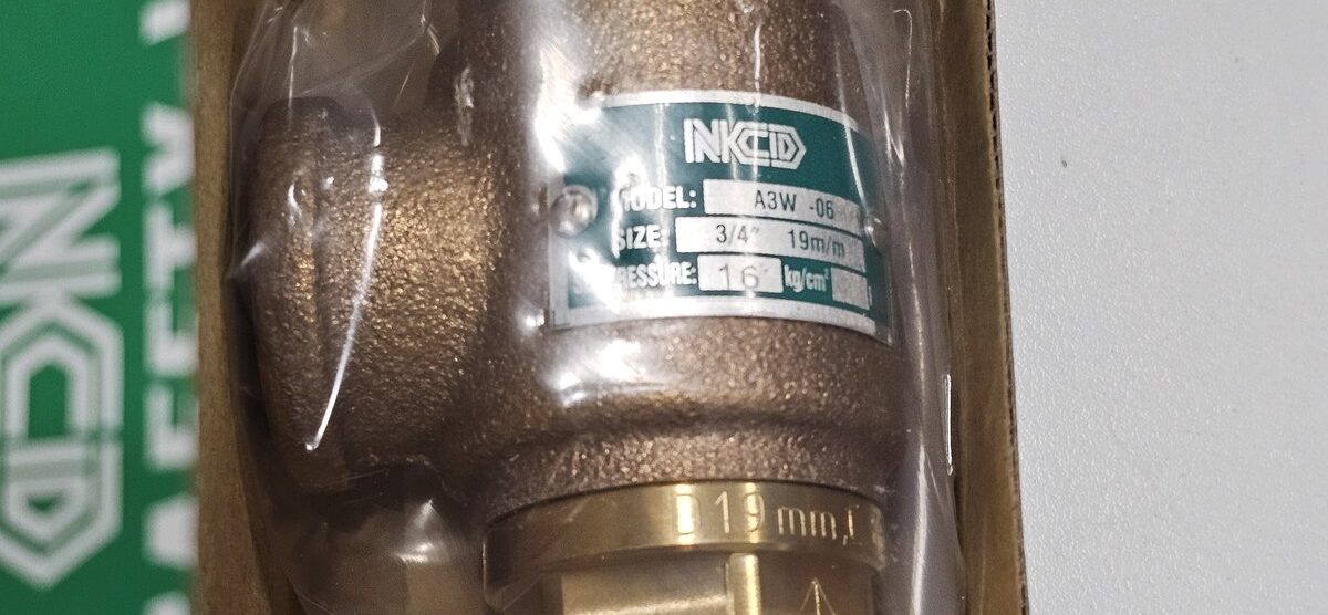 ส่ง A3W-06-16 SAFETY RELIEF VALVE 3/4″ , 16Kgf/cm2 ,ไม่มีด้าม , “NCD”