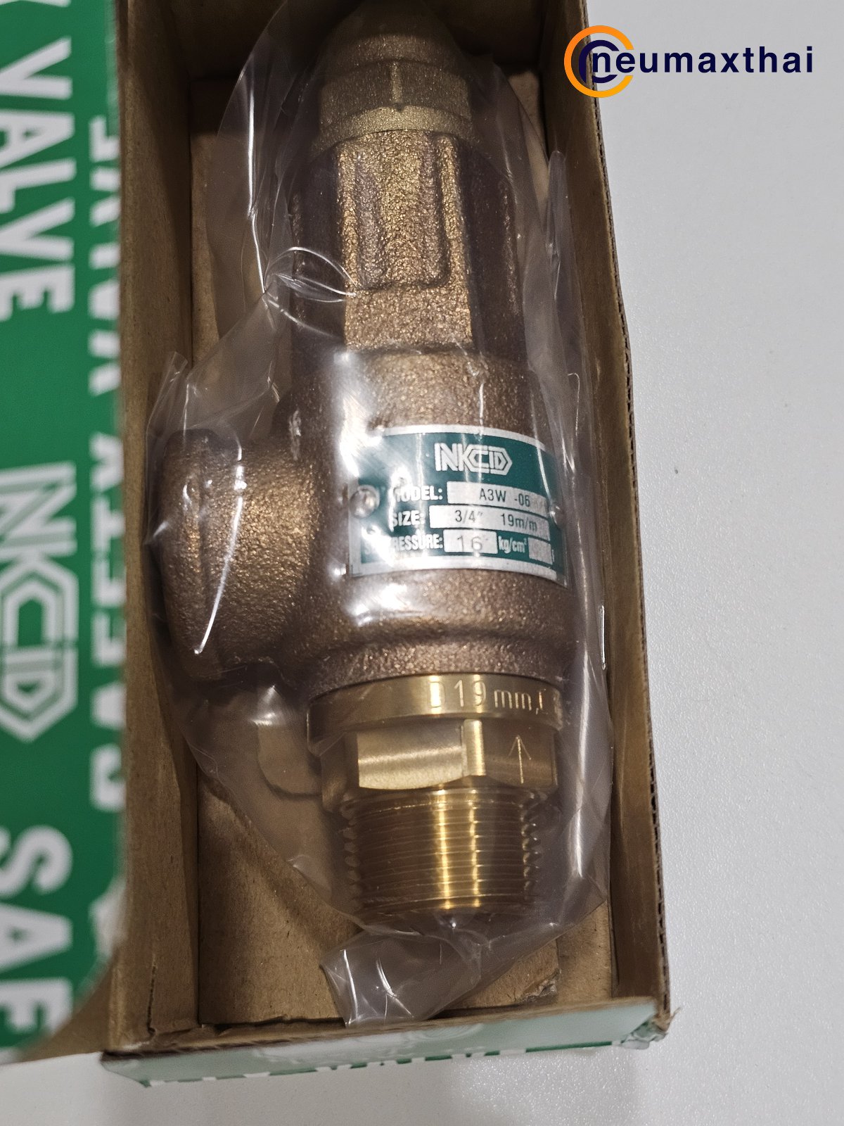 A3W-06-16 SAFETY RELIEF VALVE 3/4″ , 16Kgf/cm2 ,ไม่มีด้าม , “NCD”