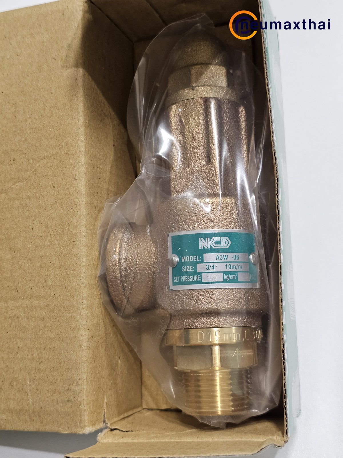 A3W-06-16 SAFETY RELIEF VALVE 3/4″ , 16Kgf/cm2 ,ไม่มีด้าม , “NCD”
