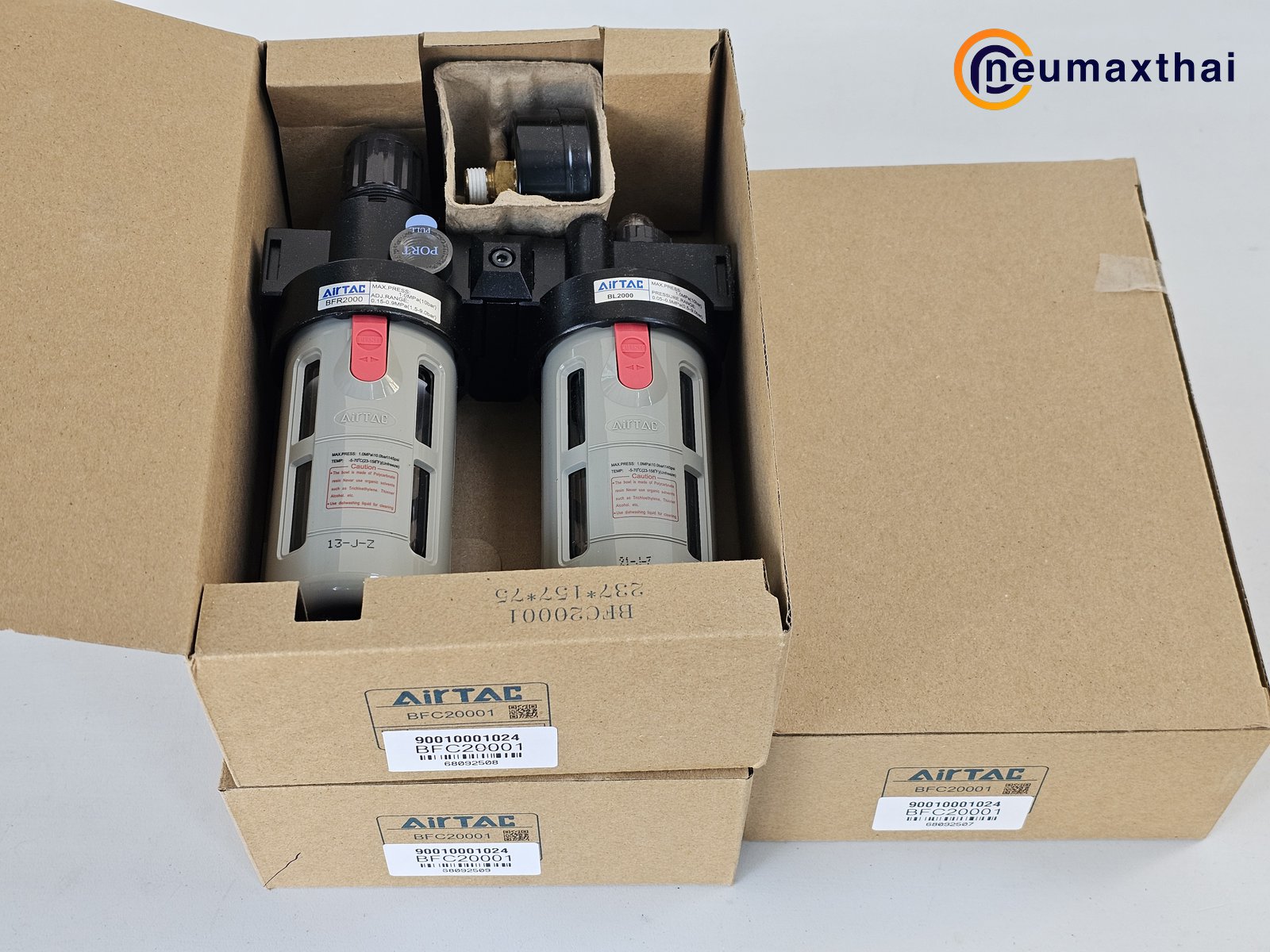 BFC20001 FR.L UNIT (2 UNITS) ,1/4″  , MANUAL DRAIN , “AIRTAC”