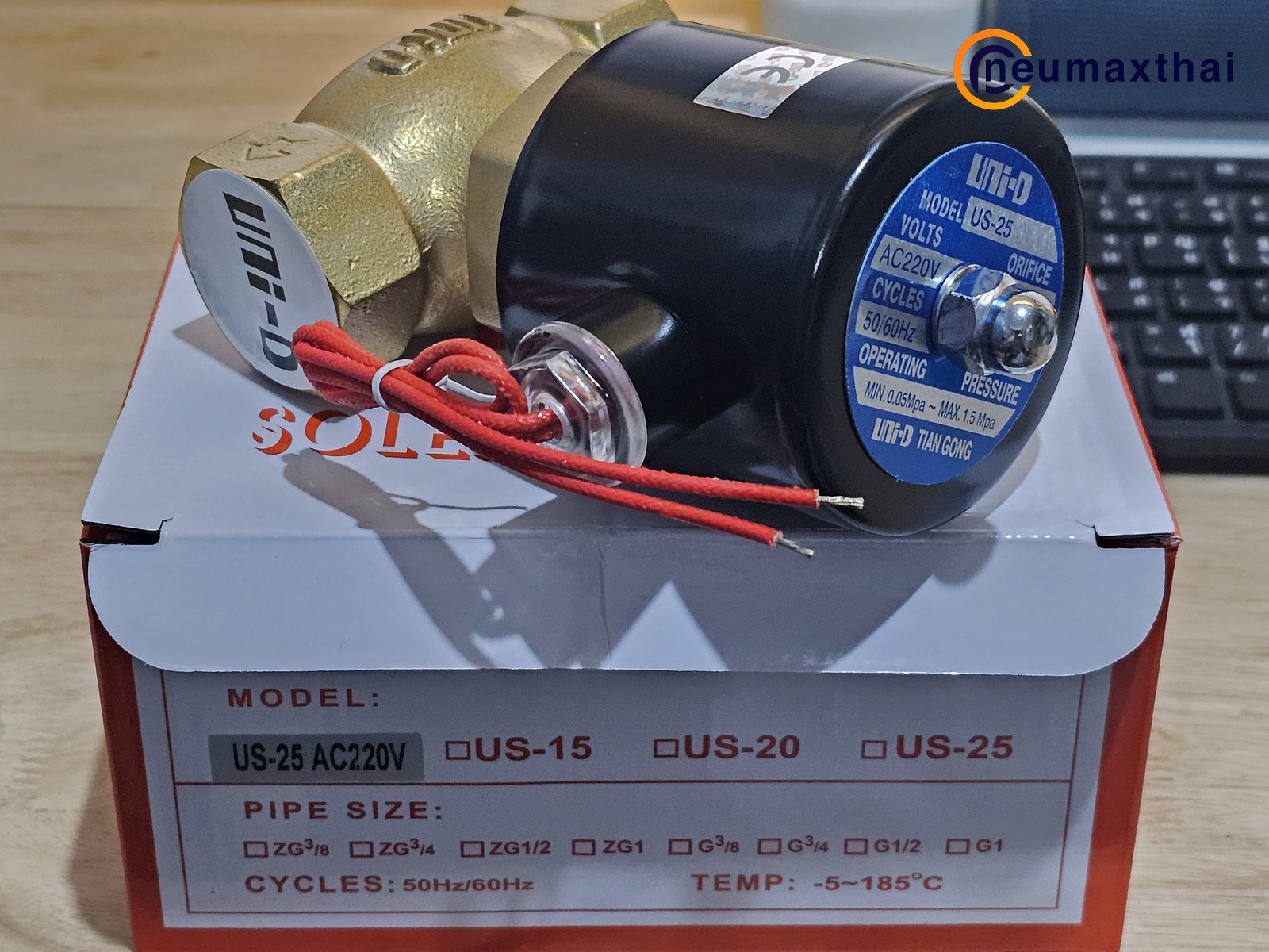 US-25-AC220 2/2 SOLENOID VALVE 1″ ,AC220 , “UNI-D”