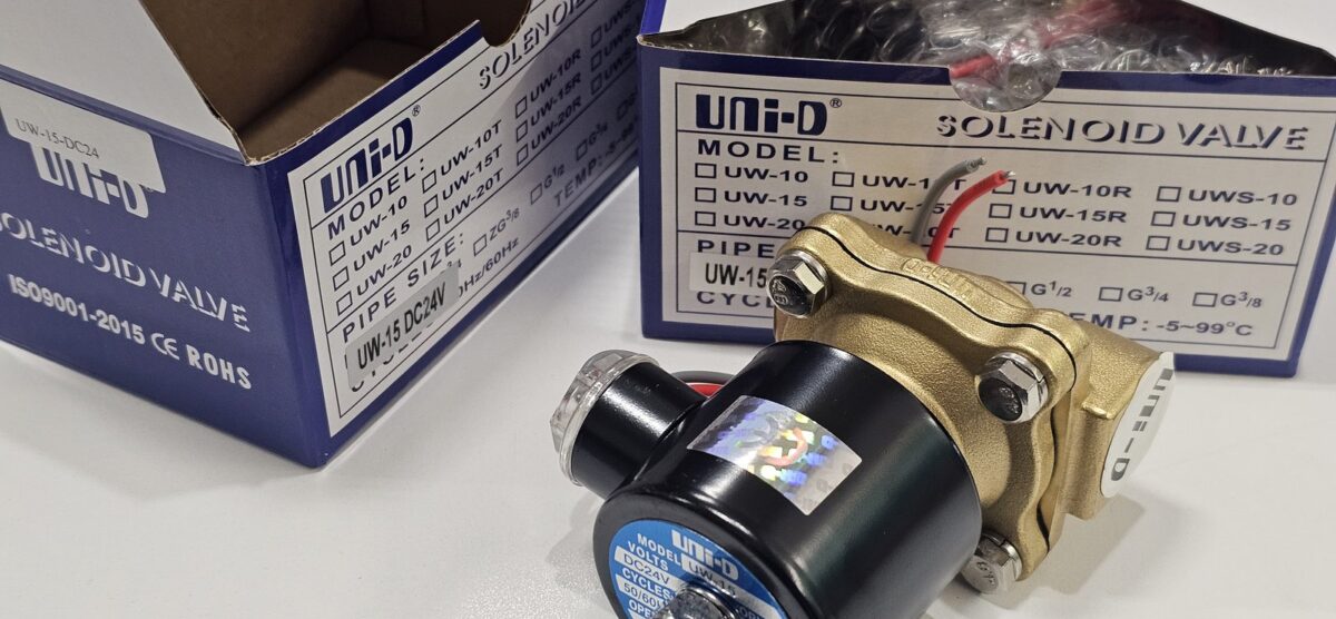 ส่ง UW-15-DC24 2/2 SOLENOID VALVE 1/2″ ,24VDC , “UNI-D”