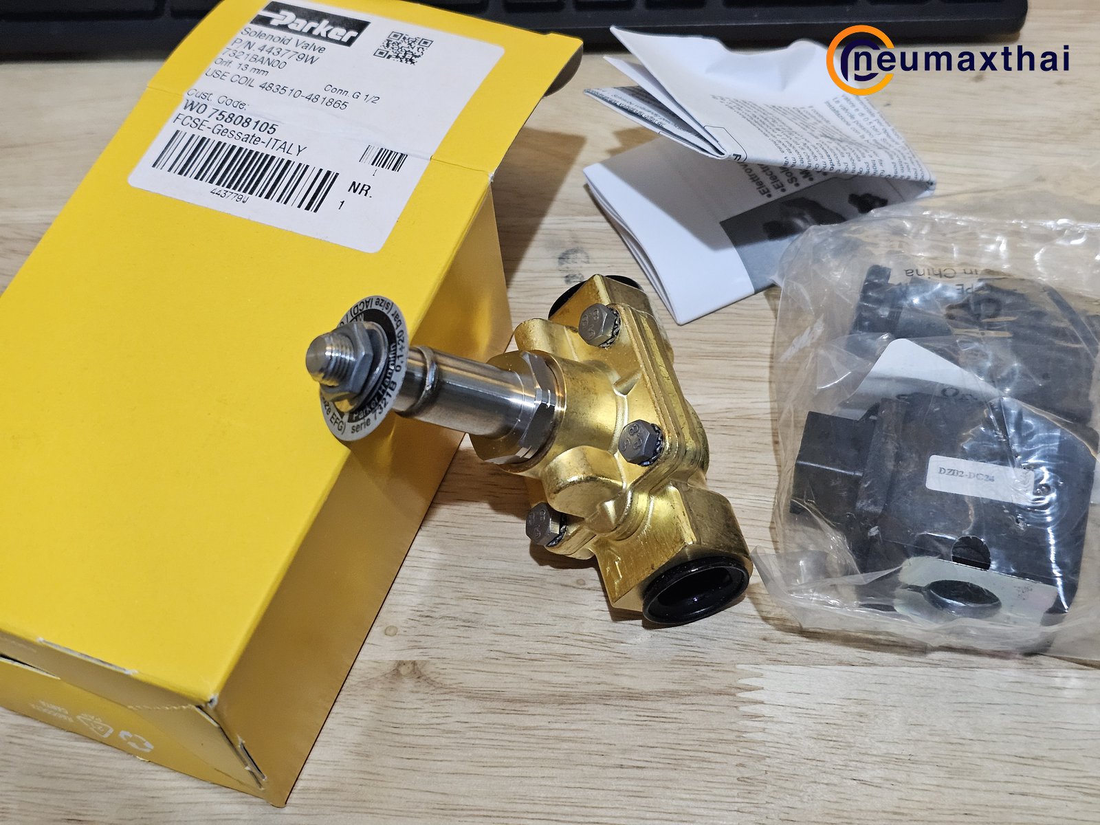 P-VE7321BAN00-5 2/2 SOLENOID VALVE 1/2″ , TYPE : NC ,DC24 “PARKER”