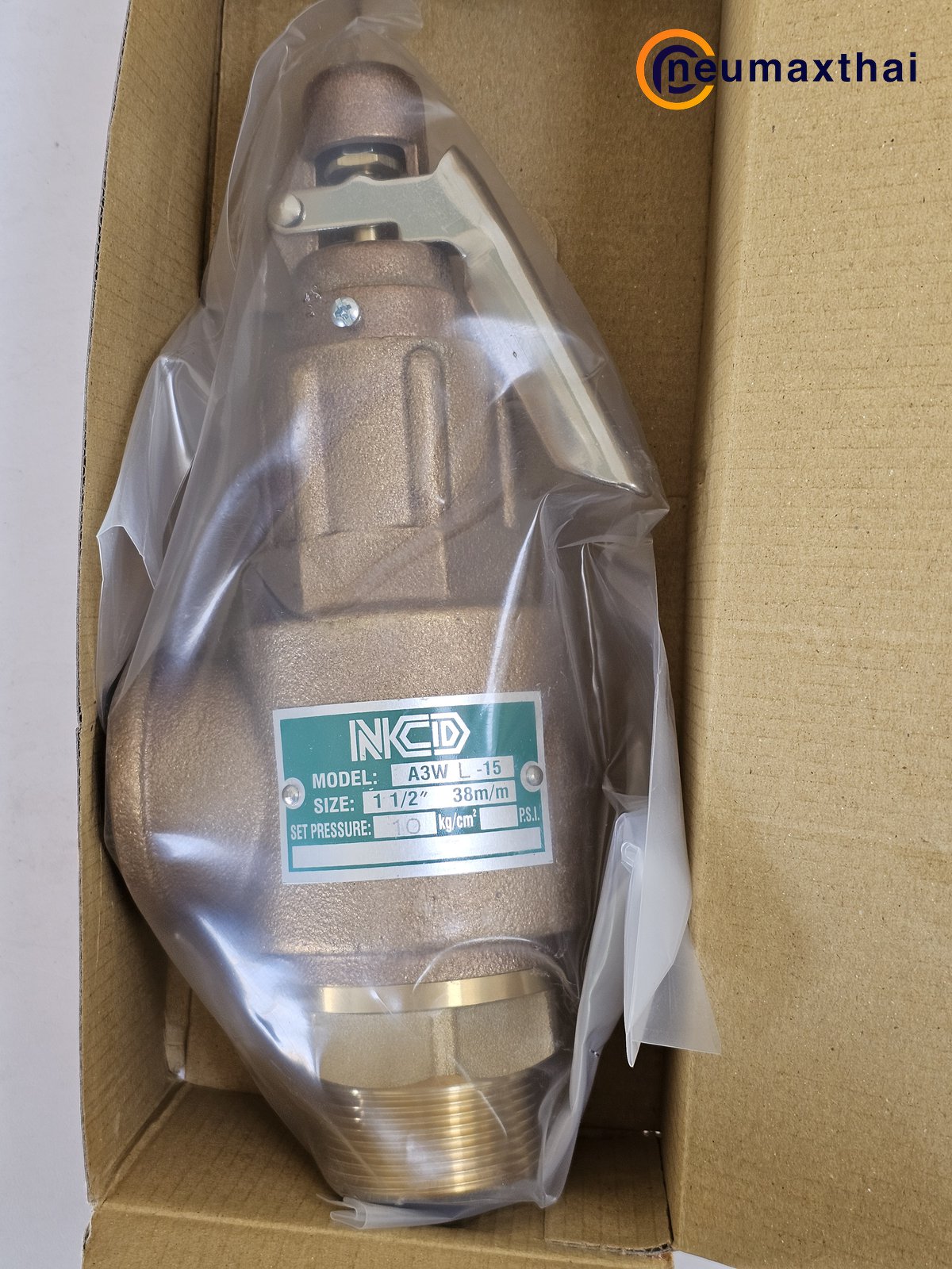 A3WL-15-10 SAFETY RELIEF VALVE 1.1/2″ , 10Kgf/cm2 ,มีด้าม , “NCD”