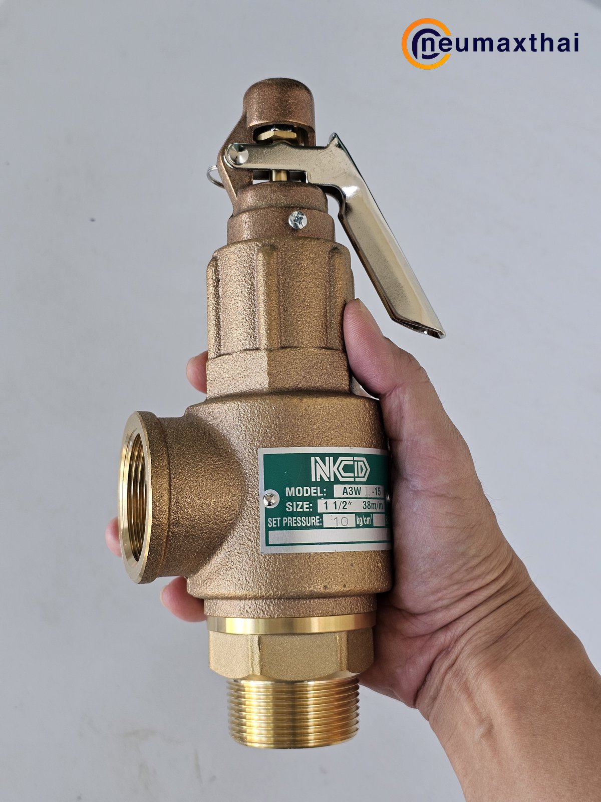 A3WL-15-10 SAFETY RELIEF VALVE 1.1/2″ , 10Kgf/cm2 ,มีด้าม , “NCD”