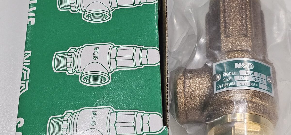 ส่ง A3W-04-16 SAFETY RELIEF VALVE 1/2″ , 16Kgf/cm2 ,ไม่มีด้าม , “NCD”