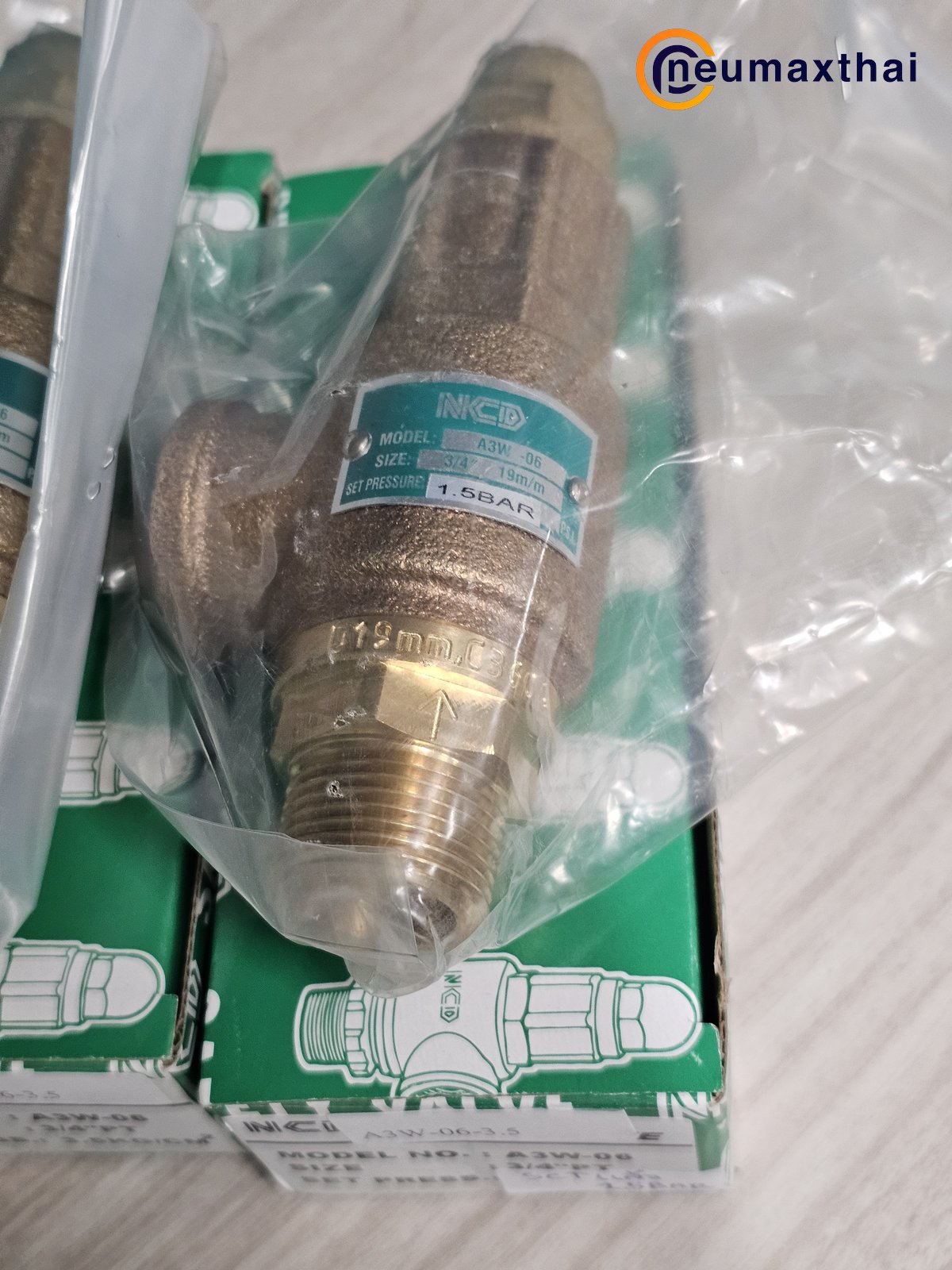 A3W-06-3.5 SAFETY RELIEF VALVE 3/4″ , *ลูกค้าเซ็ตเอง 1.5BAR ,ไม่มีด้าม , “NCD”