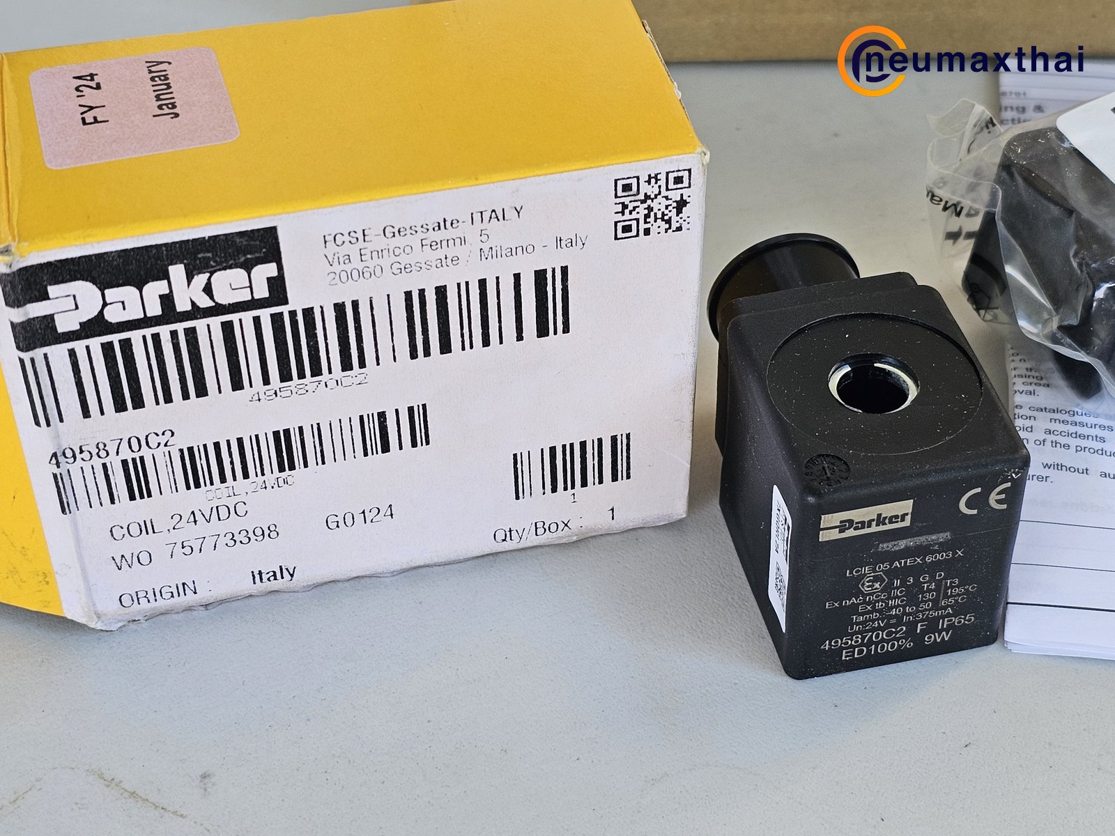 7321BEN00-EX-COIL-D4-P 2/2 SOLENOID VALVE 1.1/4″ TYPE:NC, DC24 “PARKER”