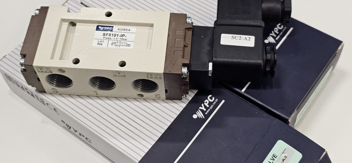 ส่ง SF5101-IP-SC2-CN2-A2 5/2 SOLENOID VALVE 3/8″ , AC220V,  “YPC”