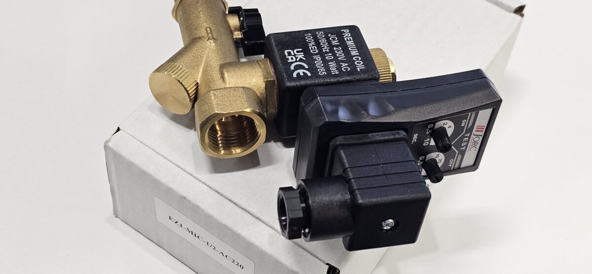 ส่ง EZ1-MIC-1/2-AC220V TIMER DRAIN 1/2″ (BLACK), AC220V “JORC”