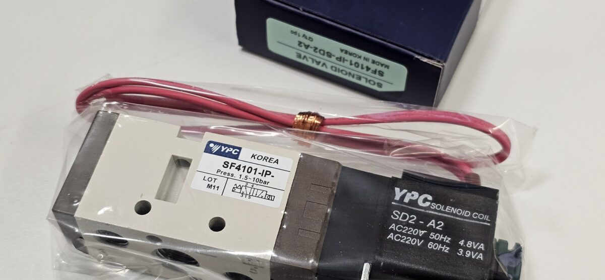 ส่ง SF4101-IP-SD2-A2 5/2 SOLENOID VALVE 1/4″ AC220V , “YPC”