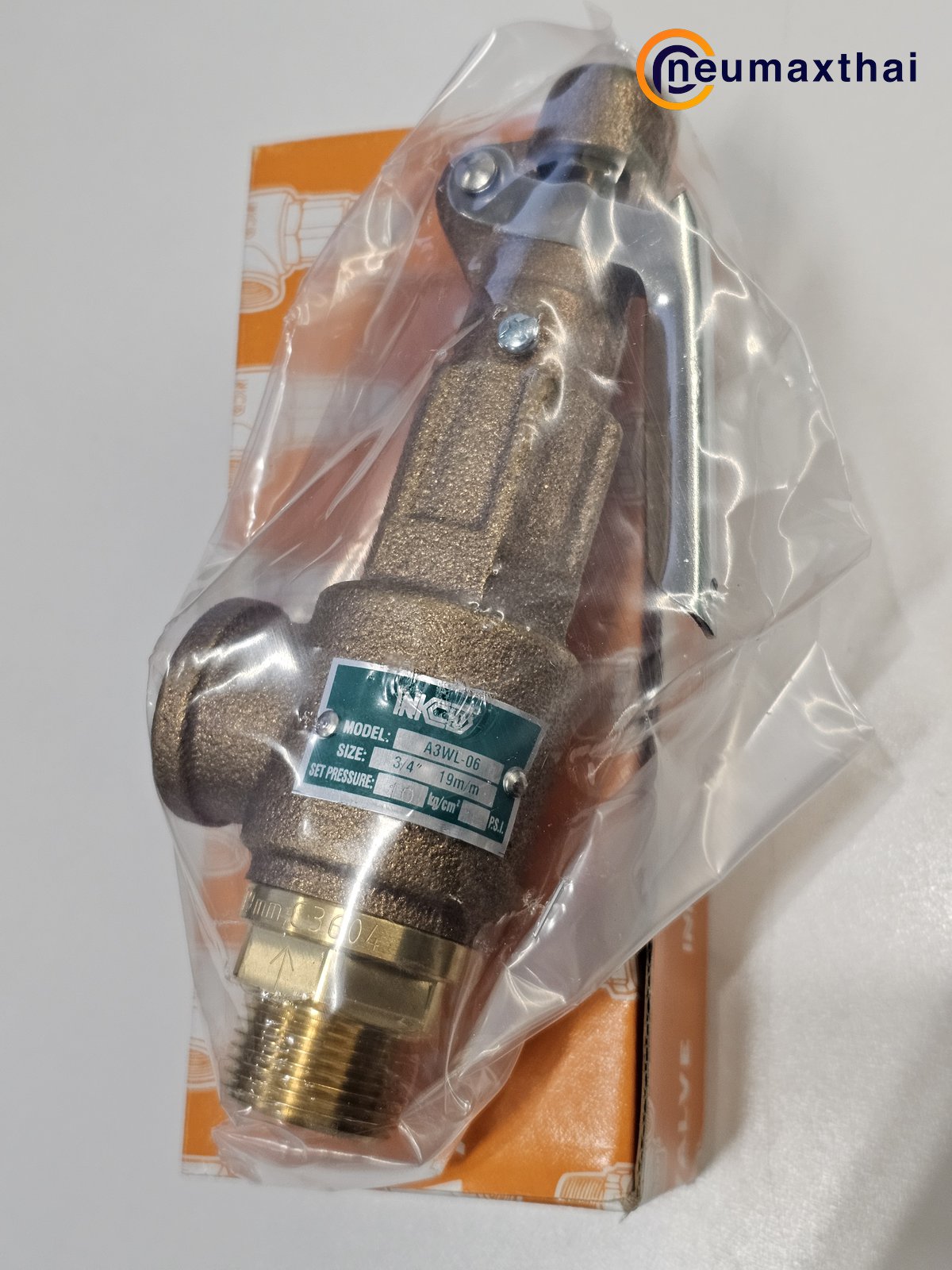 A3WL-06-10 SAFETY VALVE 3/4″  10Kgf/cm2, มีด้าม ,”NCD”