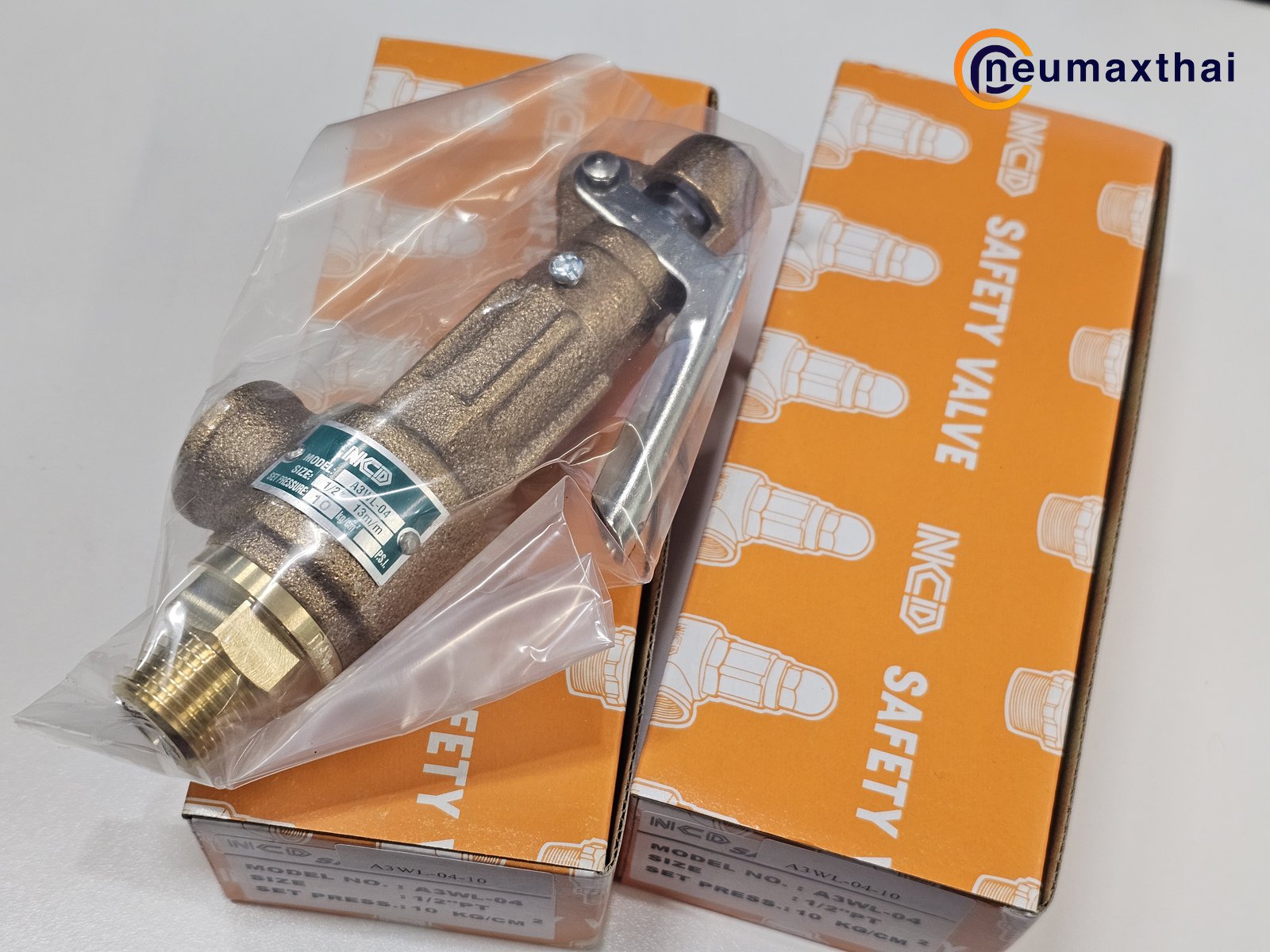 A3WL-04-10 SAFETY VALVE 1/2″  10Kgf/cm2, มีด้าม ,”NCD”