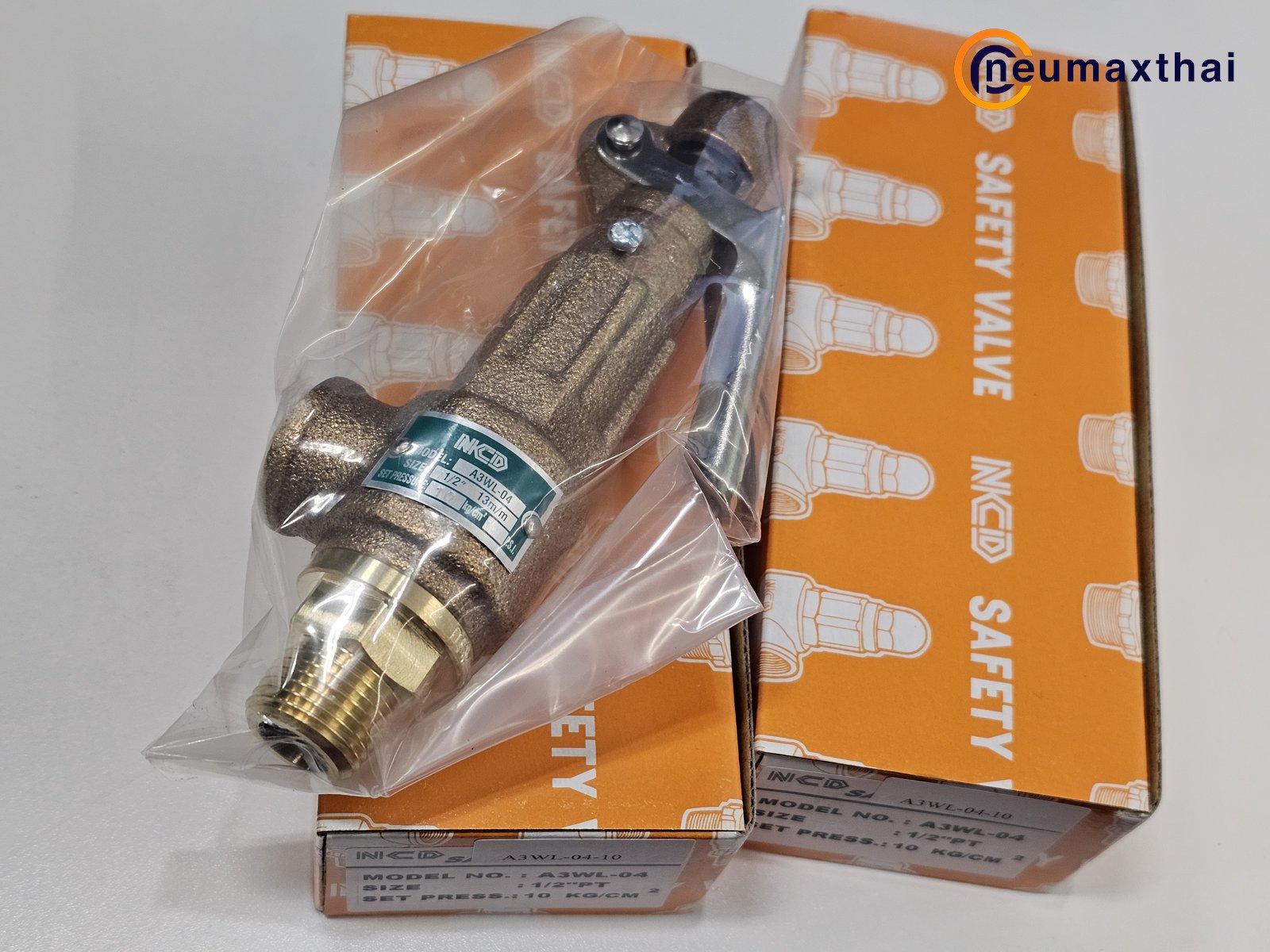 A3WL-04-10 SAFETY VALVE 1/2″  10Kgf/cm2, มีด้าม ,”NCD”