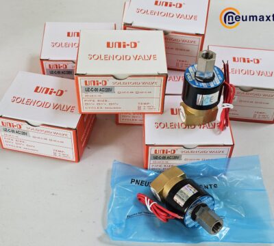 ส่ง UZ-C-08-AC220 3/2 SOLENOID VALVE 1/4″ AC220V ,”UNI-D”
