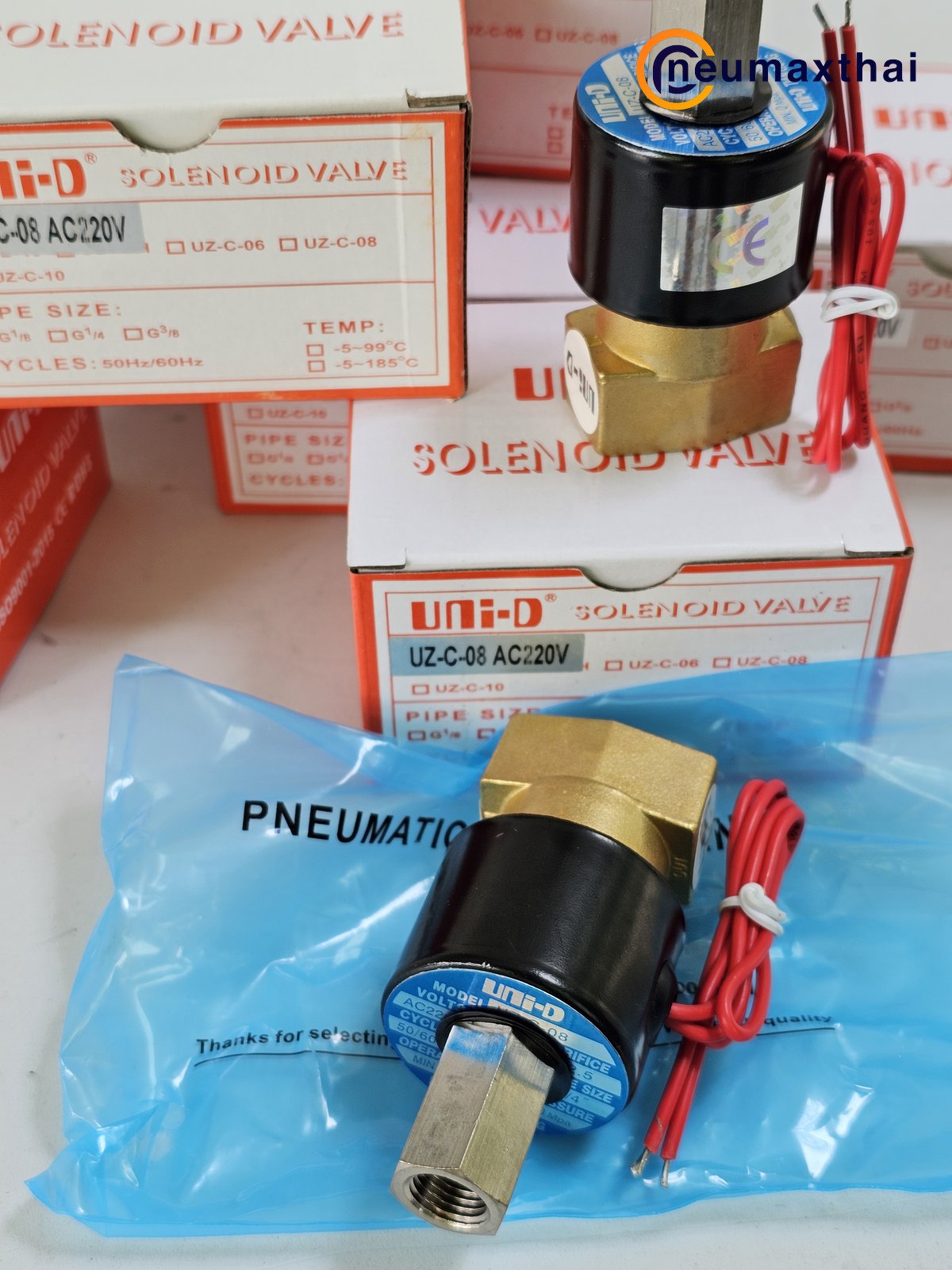 UZ-C-08-AC220 3/2 SOLENOID VALVE 1/4″ AC220V ,”UNI-D”