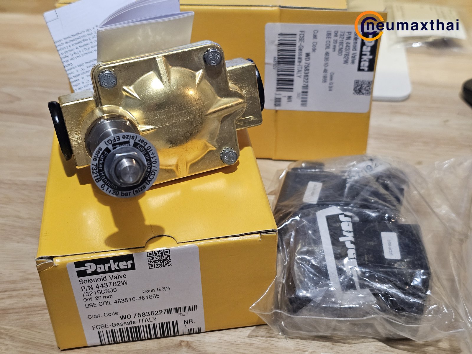 P-VE7321BCN00-2 2/2 SOLENOID VALVE 3/4″ ,TYPE :NC, AC220 “PARKER”