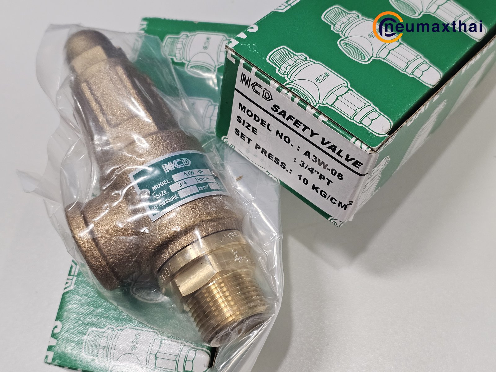 A3W-06-10 SAFETY RELIEF VALVE 3/4″ , 10Kgf/cm2 ,ไม่มีด้าม , “NCD”