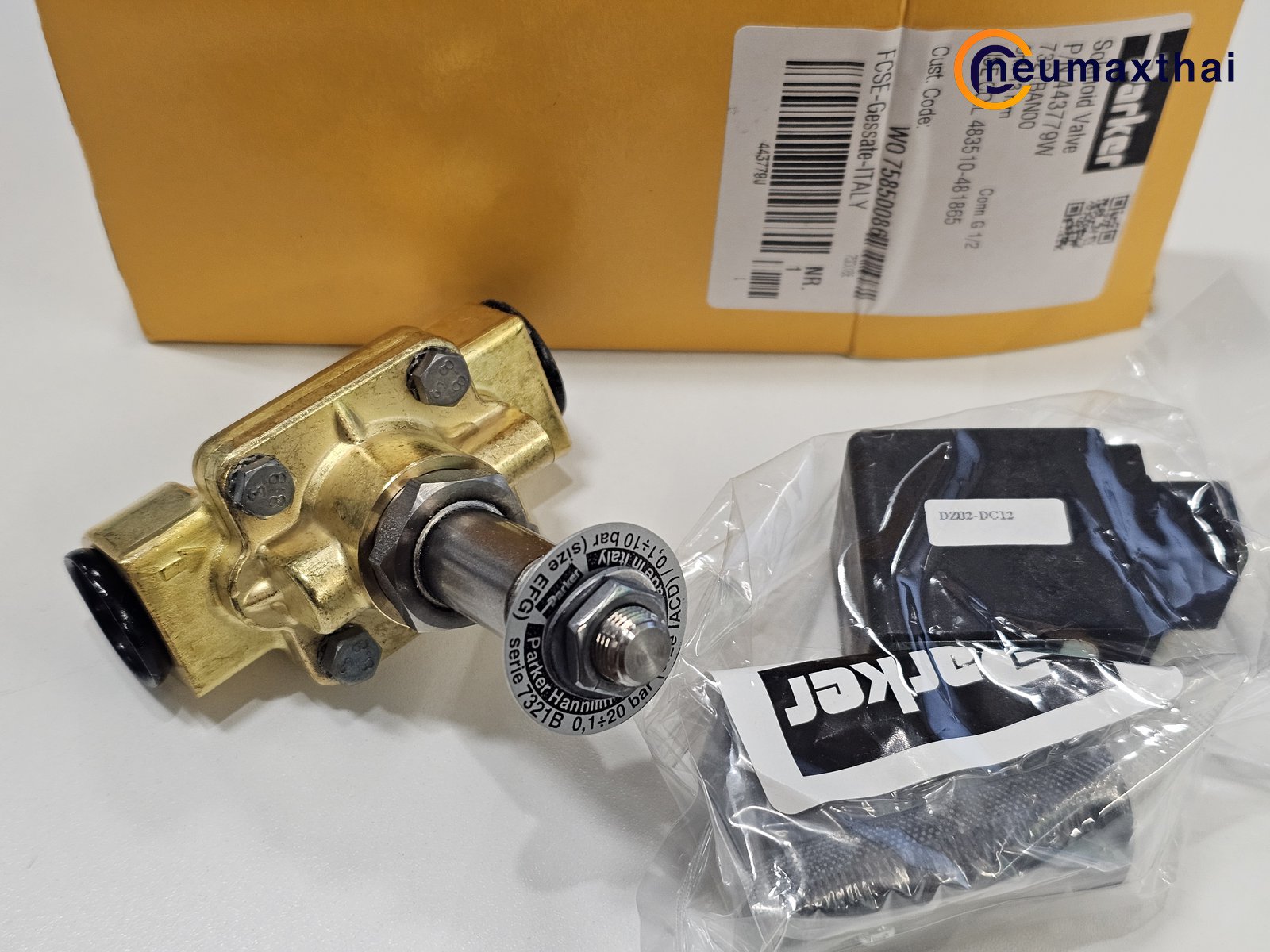 P-VE7321BAN00-6 2/2 SOLENOID VALVE 1/2″ TYPE:NC, DC12V “PARKER”