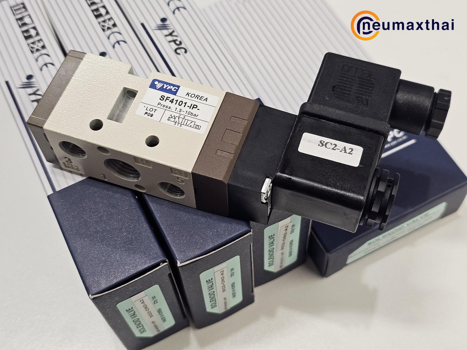 SF4101-IP-SC2-CN2-A2 5/2 SOLENOID VALVE 1/4″ ,220VAC “YPC”