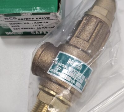 ส่ง A3W-10-20 SAFETY RELIEF VALVE 1″ , 20Kgf/cm2 ,ไม่มีด้าม , “NCD”