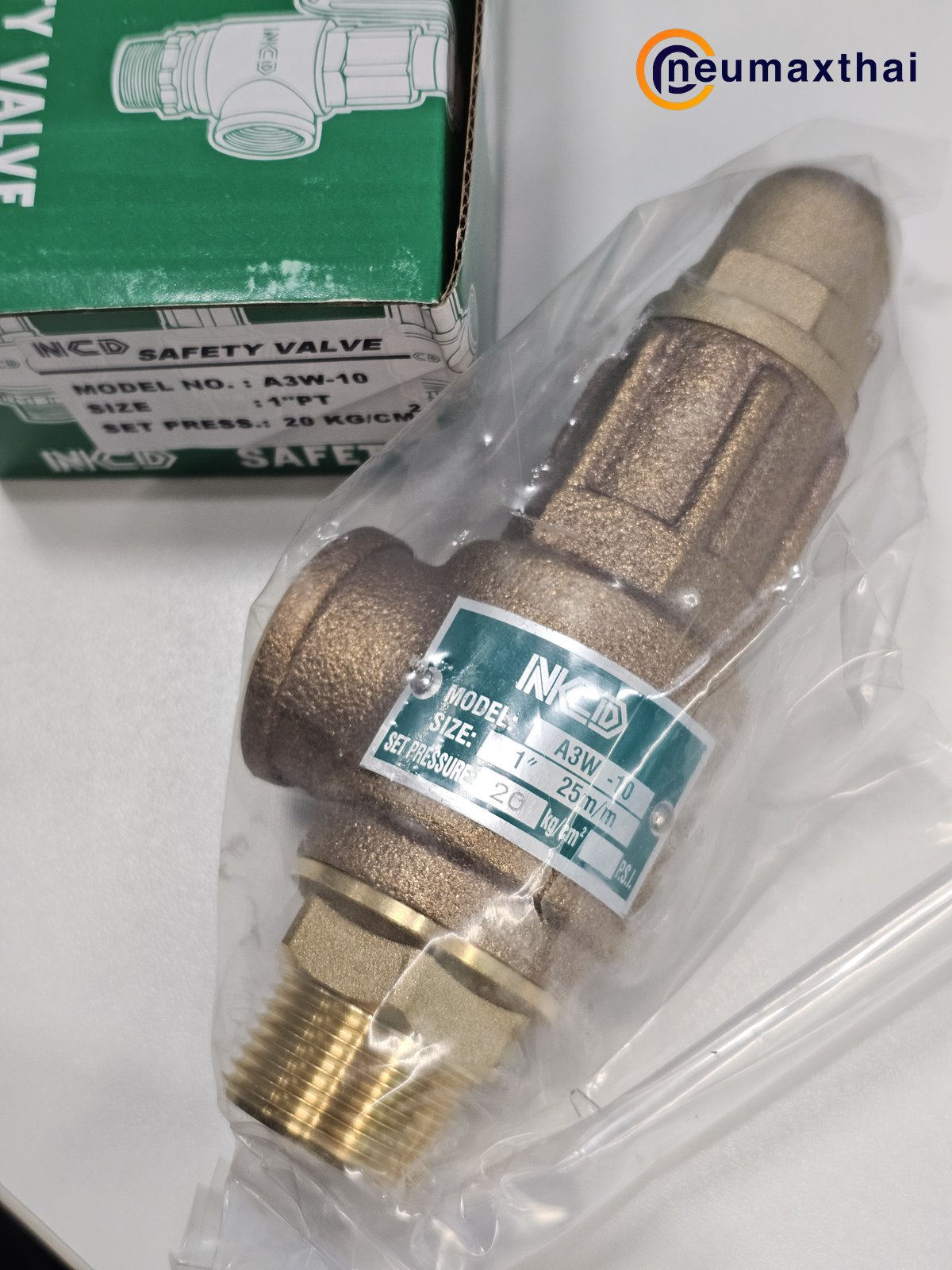 A3W-10-20 SAFETY RELIEF VALVE 1″ , 20Kgf/cm2 ,ไม่มีด้าม , “NCD”
