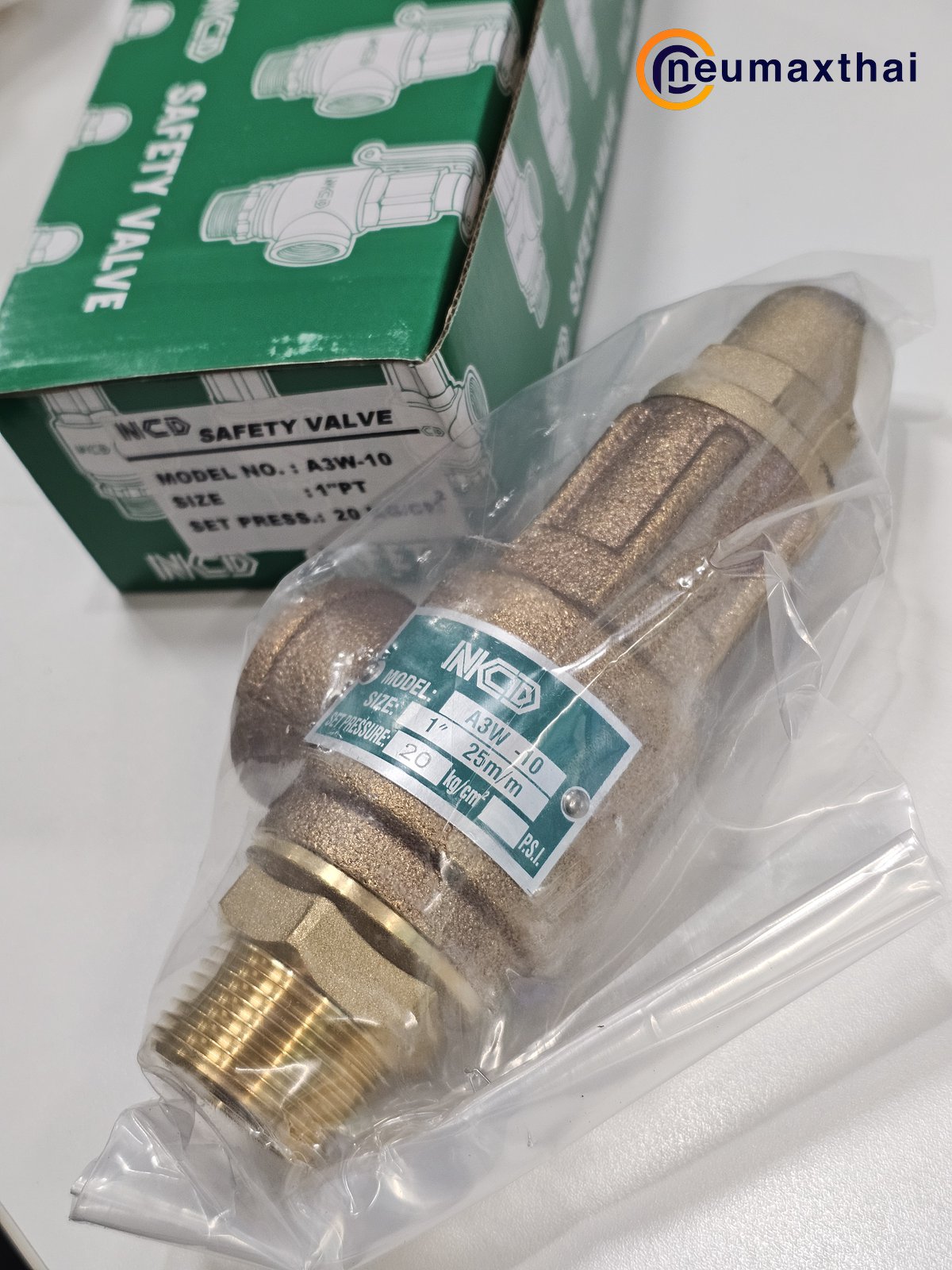 A3W-10-20 SAFETY RELIEF VALVE 1″ , 20Kgf/cm2 ,ไม่มีด้าม , “NCD”