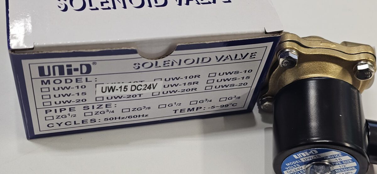 ส่ง UW-15-DC24 2/2 SOLENOID VALVE 1/2″ ,24VDC , “UNI-D”