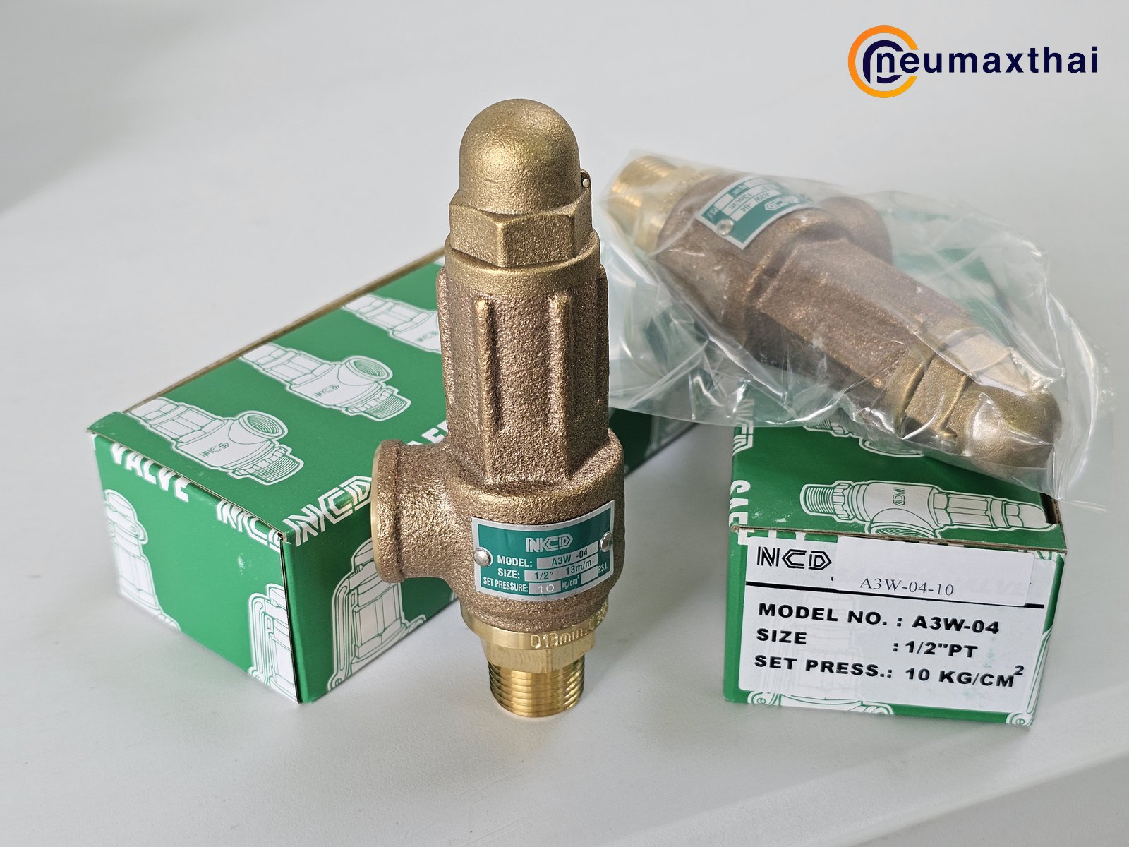 A3W-04-10 SAFETY RELIEF VALVE 1/2" 10Kgf/cm2 ไม่มีด้าม "NCD"