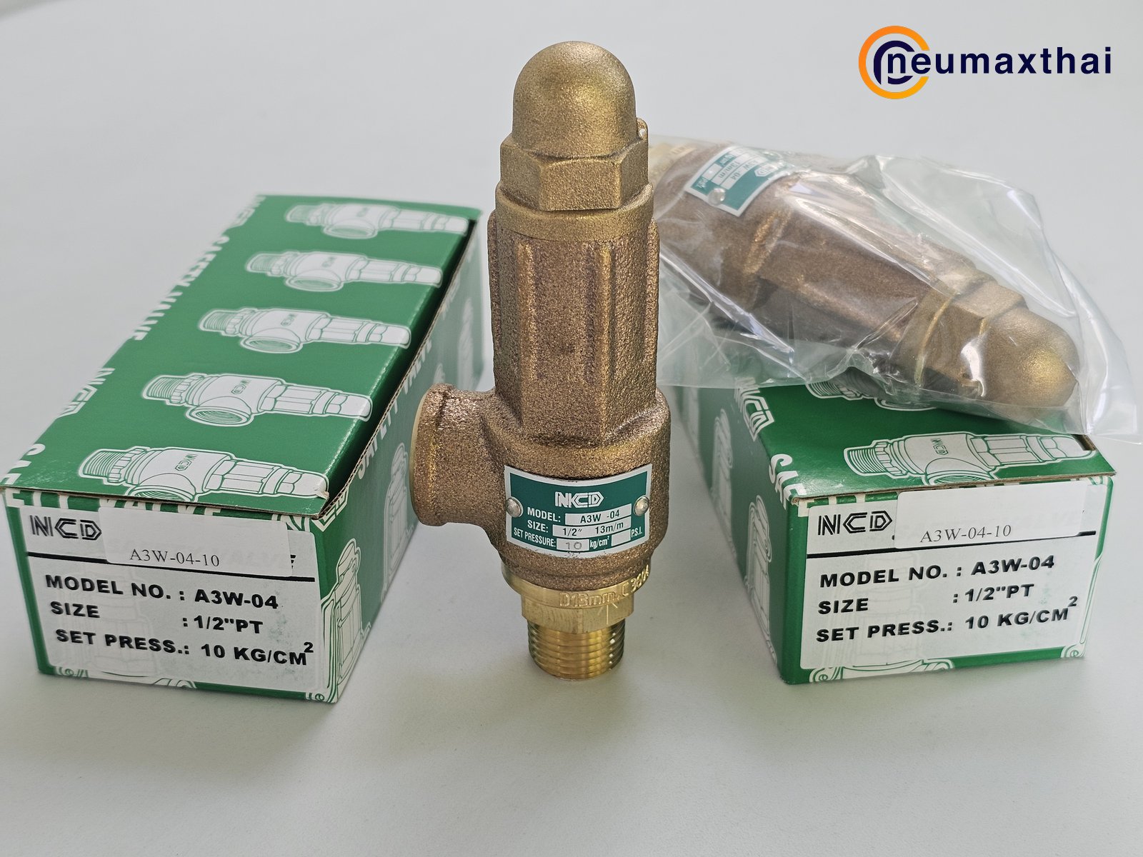 A3W-04-10 SAFETY RELIEF VALVE 1/2" 10Kgf/cm2 ไม่มีด้าม "NCD"