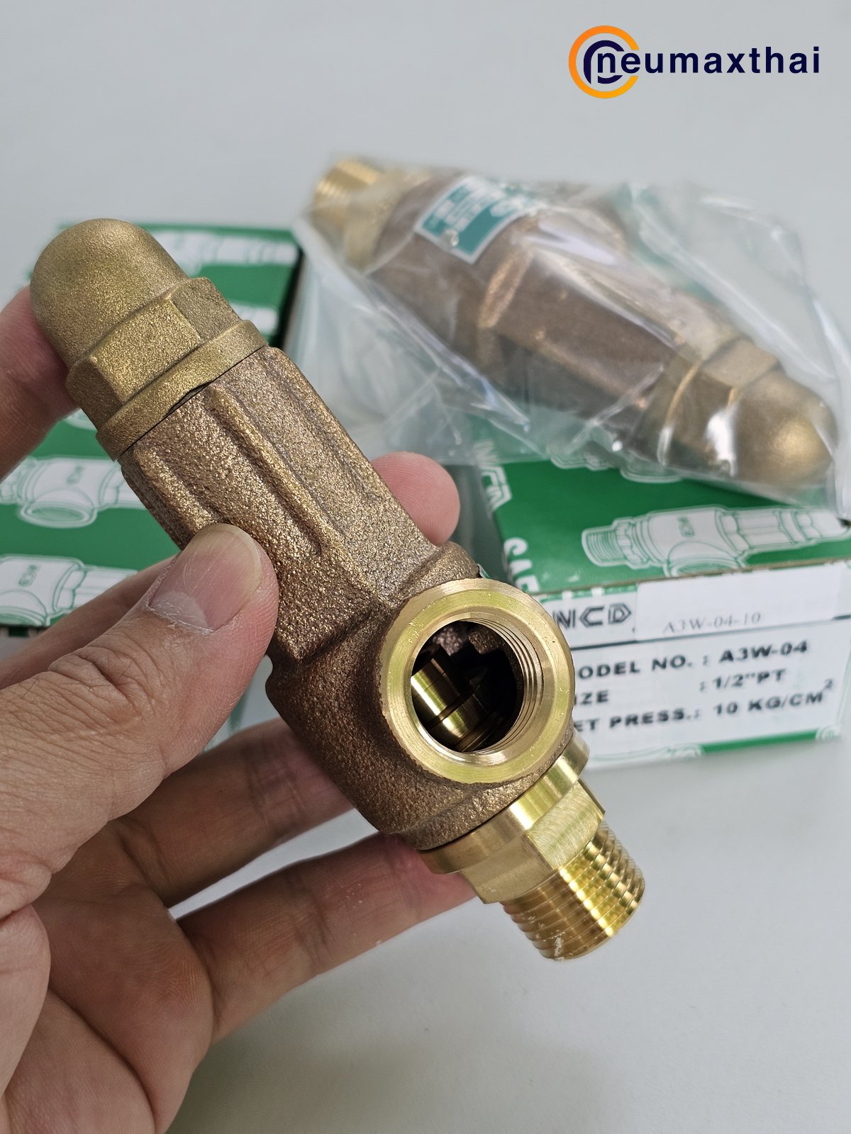 A3W-04-10 SAFETY RELIEF VALVE 1/2" 10Kgf/cm2 ไม่มีด้าม "NCD"