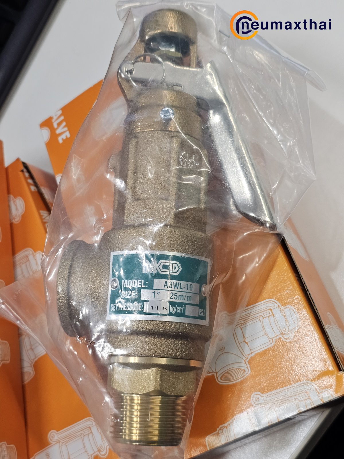 A3WL-10-10-11.5KG SAFETY RELIEF VALVE 1" ,SET 11.5 Kgf/cm2 , มีด้าม , "NCD"