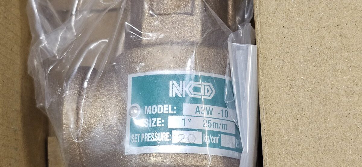 ส่ง A3W-10-20 SAFETY RELIEF VALVE 1″ , 20Kgf/cm2 ,ไม่มีด้าม , “NCD”