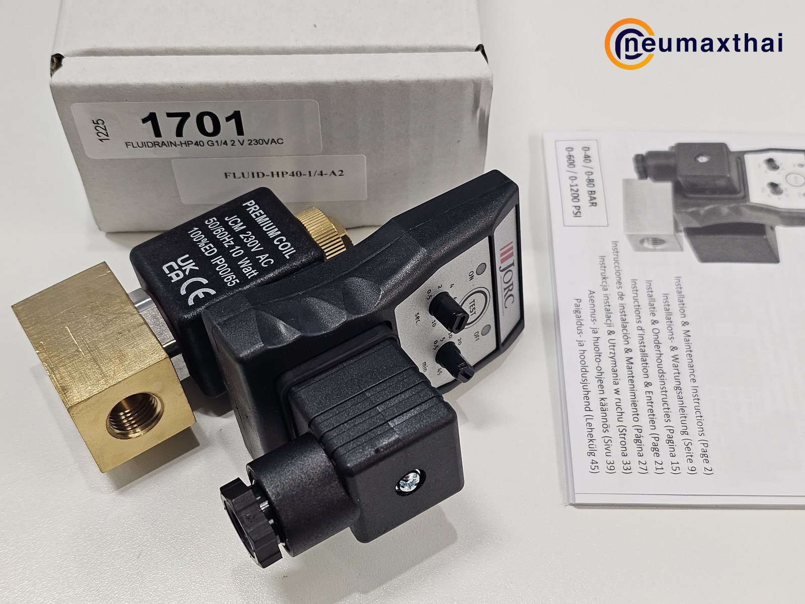 FLUID-HP40-1/4-A2 TIMER DRAIN 1/4" , AC220 , "JORC"