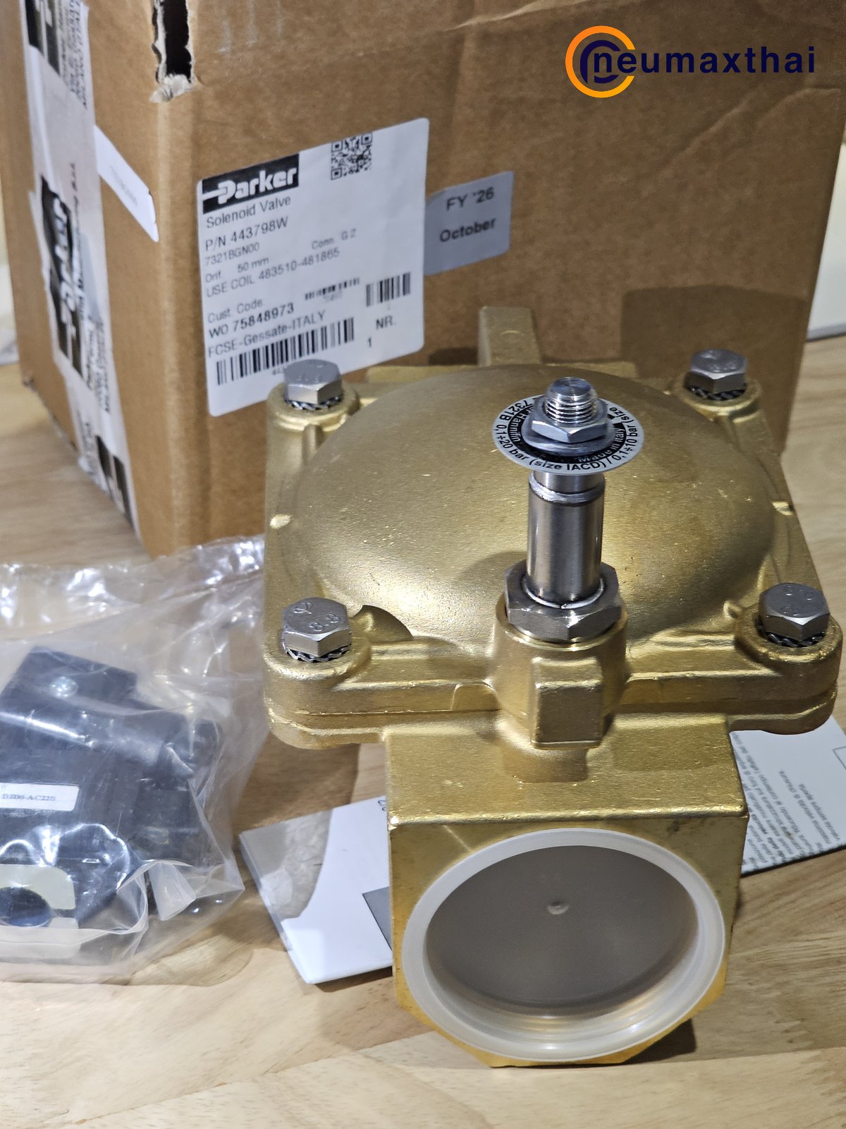 P-VE7321BGN00-2 2/2 SOLENOID VALVE 2", TYPE: NC , 220VAC "PARKER"