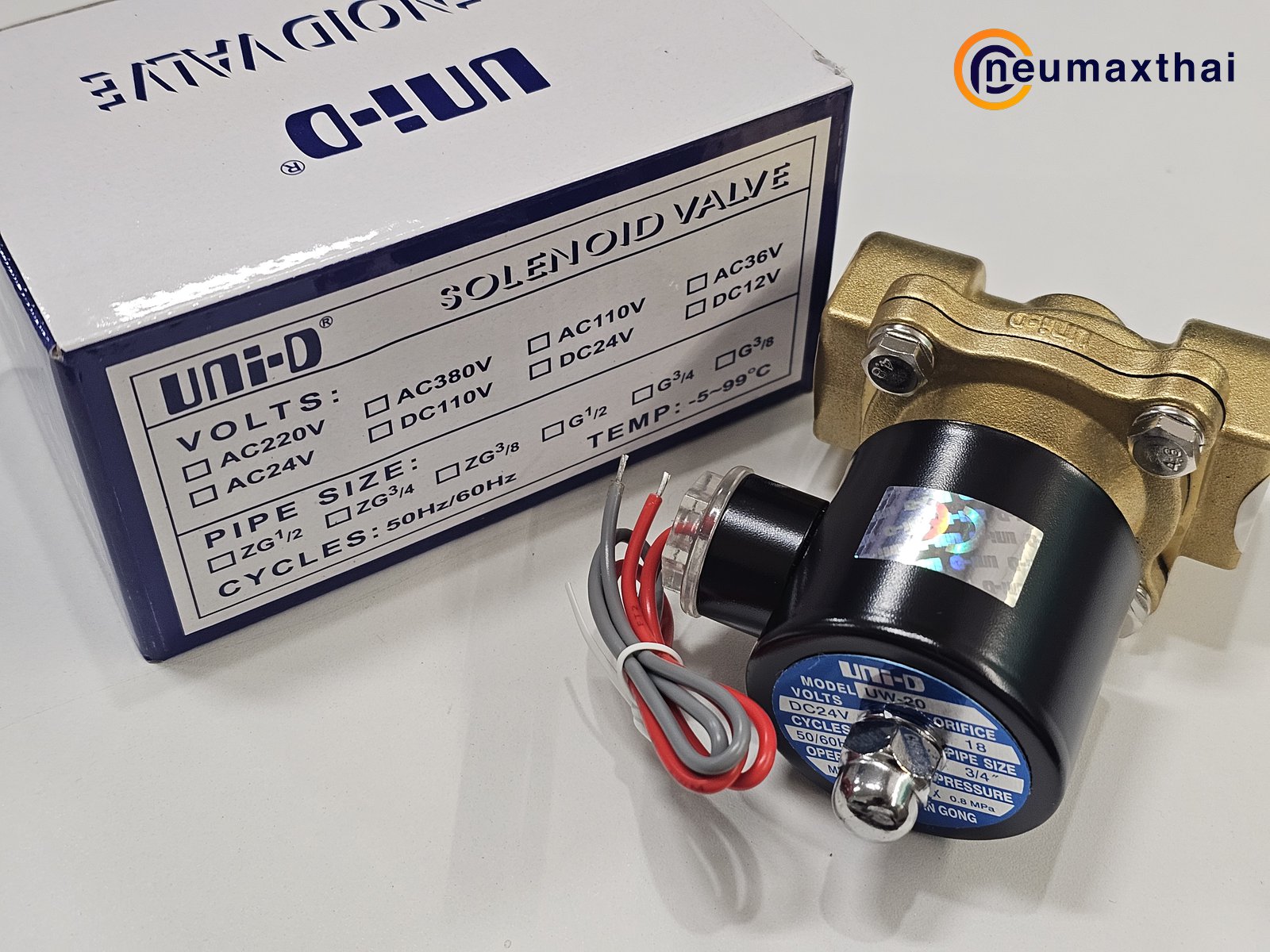 UW-20-DC24 2/2 SOLENOID VALVE 3/4" , 24VDC ,"UNI-D"