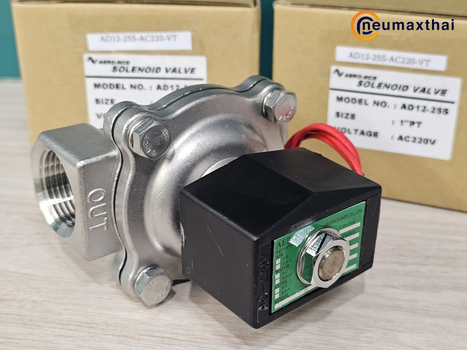 AD12-25S-VT-AC220 2/2 SS SOLENOID VALVE 1" ,220VAC , "AERO-NCD"