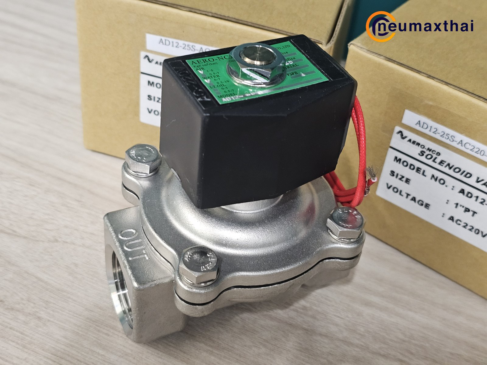 AD12-25S-VT-AC220 2/2 SS SOLENOID VALVE 1" ,220VAC , "AERO-NCD"